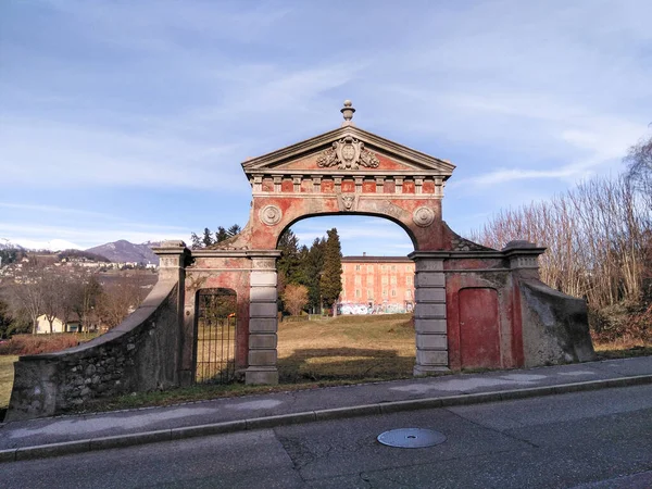 Lugano Schweiz Porten Till Viarnoparken — Stockfoto