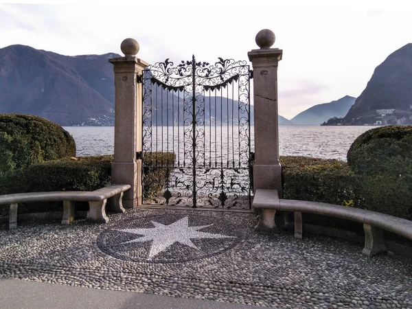 Lugano Schweiz Antikes Tor Des Stadtparks — Stockfoto