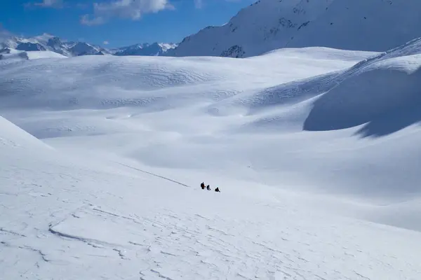 Casaccia Suiza Paisaje Invernal Canales Lareccio Paso Colombe —  Fotos de Stock