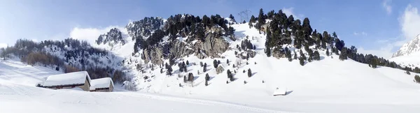 Casaccia Schweiz Vinterlandskap Lareccio Kanaler Och Colombe Pass — Stockfoto