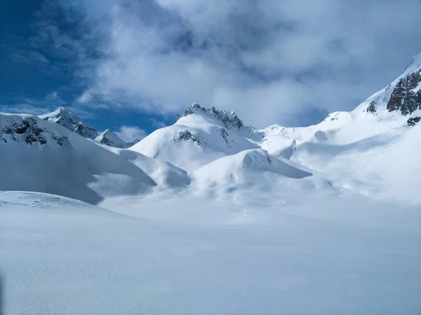 Casaccia Suiza Paisaje Invernal Canales Lareccio Paso Colombe —  Fotos de Stock