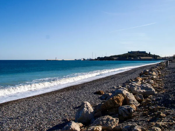 Franse Rivièra Frankrijk Kustlandschap Tussen Nice Tropez — Stockfoto