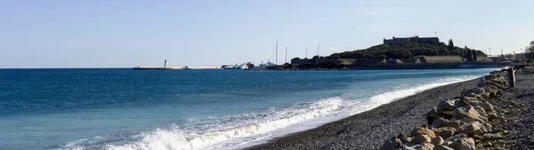 Riwiera Francuska Francja Krajobraz Przybrzeżny Między Niceą Tropez — Zdjęcie stockowe