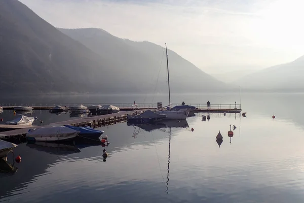 Porlezza Italie Vue Sur Lac Bord Lac — Photo