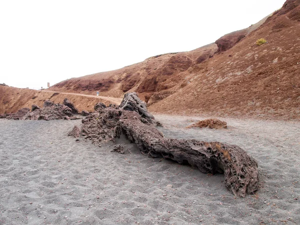 Lanzarote Espagne Plage Golfo Sur Côte Sud Ouest Lanzarote — Photo