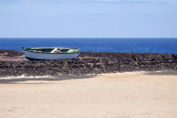 Lanzarote Spanya Ada Kıyıları Boyunca Açık Havada Kurutucu Tuzlar — Stok fotoğraf