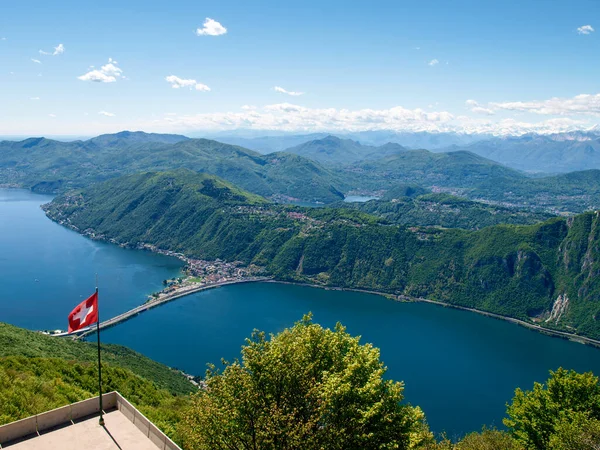 Val Intelvi Italia Vista Desde Sighignola Sobre Golfo Lugano — Foto de Stock