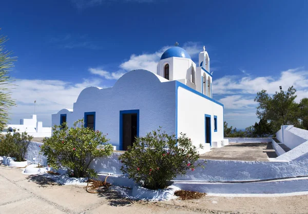 Santorini Řecko Typický Řecký Kostel — Stock fotografie