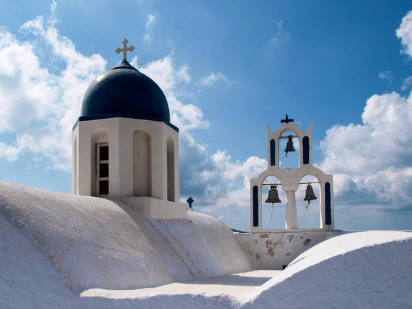 Santorini Řecko Typický Řecký Kostel — Stock fotografie