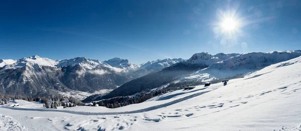 Schamserberg Elveția Peisajul Iarnă Parcului Natural Schamserberg Piz Beverin — Fotografie, imagine de stoc