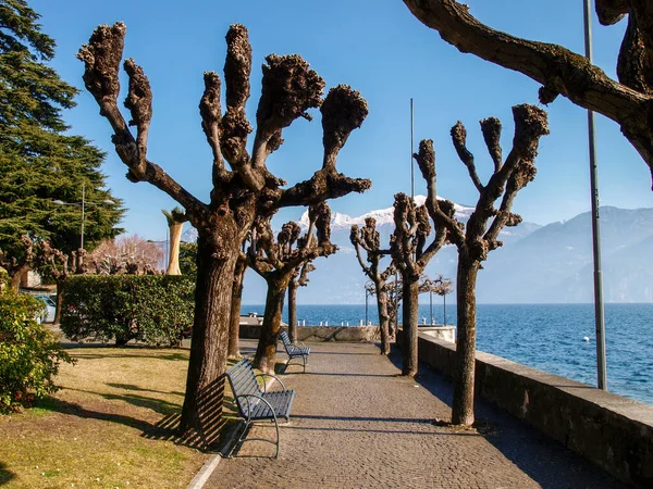 Menaggio Italië Lakefront Historische Gebouwen Van Beroemde Stad — Stockfoto