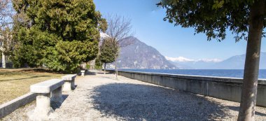 Menaggio, İtalya: Lakefront ve ünlü kasabanın tarihi binaları.