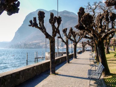 Menaggio, İtalya: Lakefront ve ünlü kasabanın tarihi binaları.