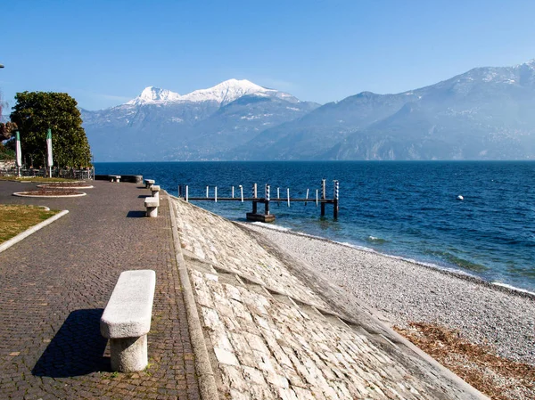 Menaggio Italië Lakefront Historische Gebouwen Van Beroemde Stad — Stockfoto