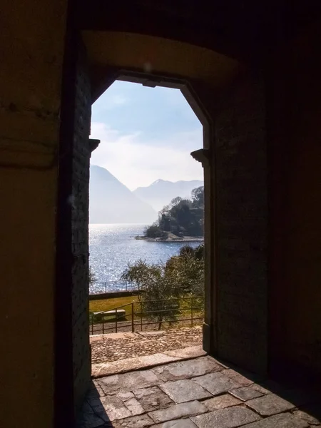 Ossuccio Italie Bord Lac Bâtiments Historiques Célèbre Ville — Photo