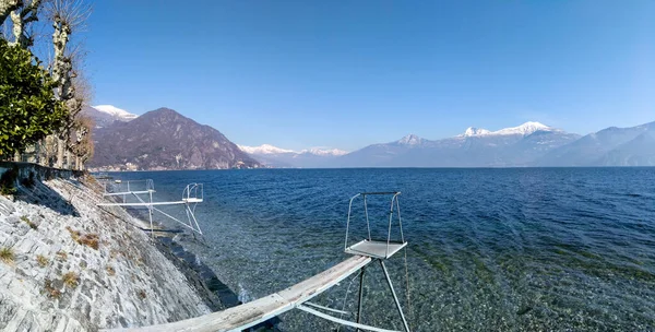 Menaggio Italië Lakefront Historische Gebouwen Van Beroemde Stad — Stockfoto