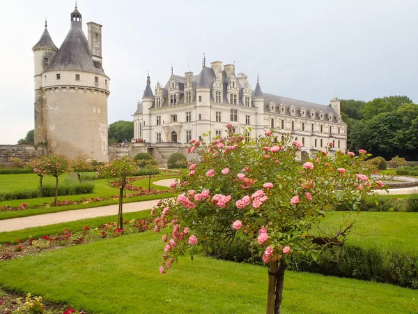 Uitzicht op het kasteel en tuinen — Stockfoto