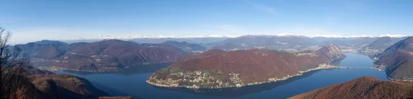 Images of the Gulf of Lugano city — Stock Photo, Image
