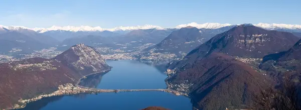 Lugano 海湾市形象 — 图库照片