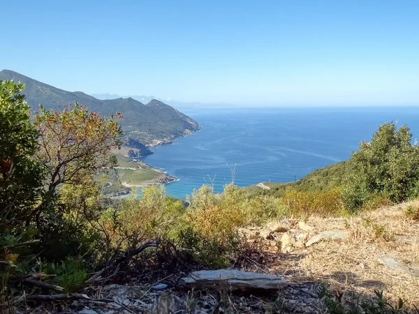 Cap Corse, pobřeží Středozemního moře. — Stock fotografie