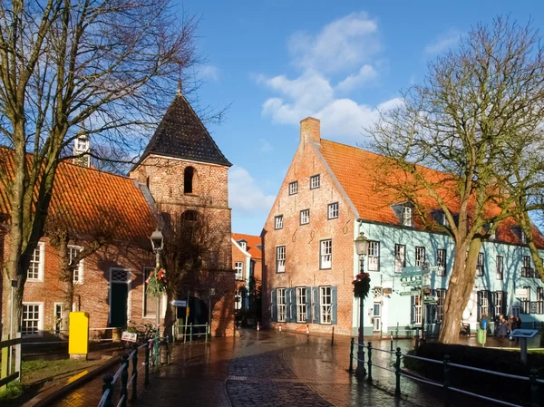 Greetsiel, typiska hus i byn — Stockfoto