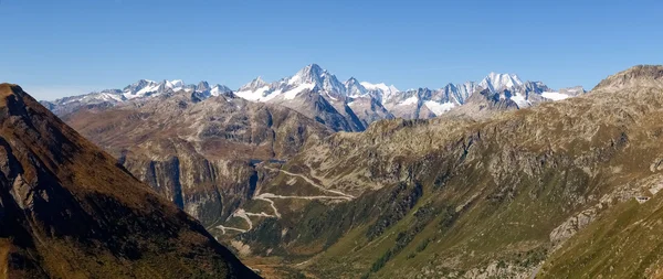 Ελβετικές Άλπεις, προβολή του Grimsel πέρασμα — Φωτογραφία Αρχείου