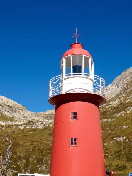 Swiss Alps, Lighthouse of Oberalp pass — Stock Photo, Image