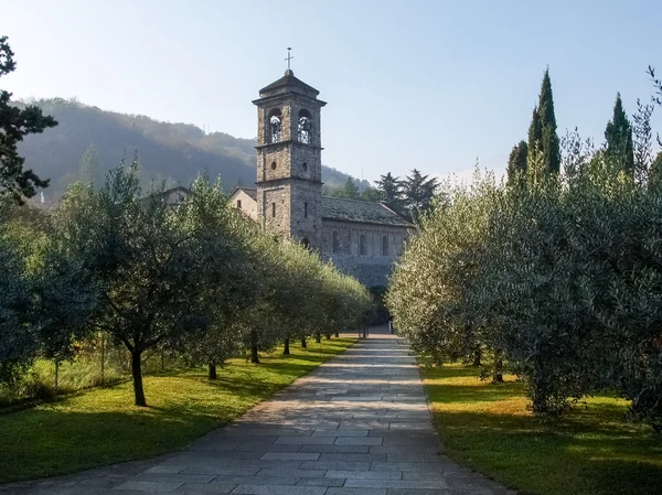 La Iglesia de la Abadía de Piona — Foto de Stock