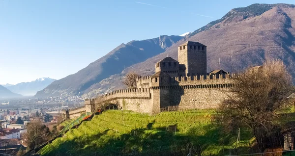 Bellinzona, zamek Montebello — Zdjęcie stockowe