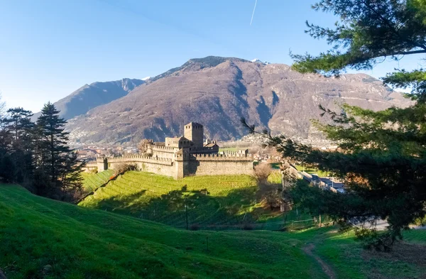 Bellinzona, Montebello Castle — Stok fotoğraf