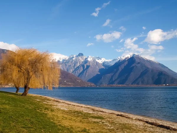 Beach of Domaso — Stock Photo, Image