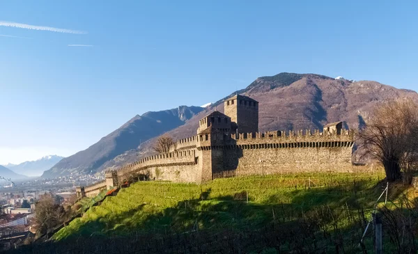 Беллинцона, замок Монтебелло — стоковое фото