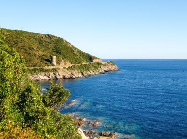 Cap Corse, eski Muhafız Kulesi.