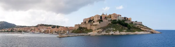 Town of Calvi from the ferry — Stock Photo, Image