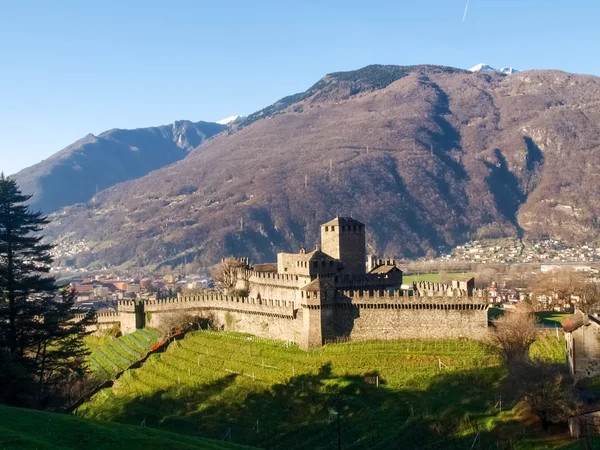 Bellinzona, Montebello Castle — Stok fotoğraf