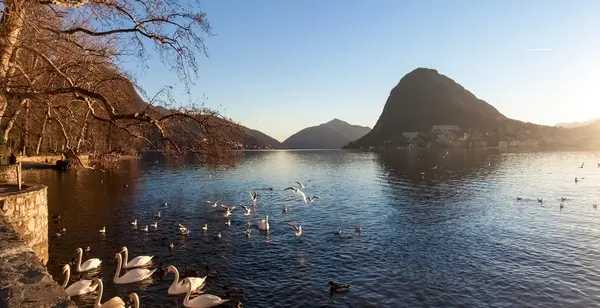 Blick auf den Monte San Salvatore — Stockfoto