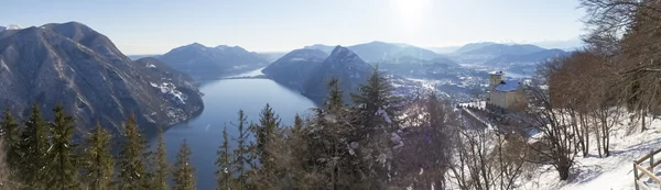 Vista do Golfo de Lugano — Fotografia de Stock