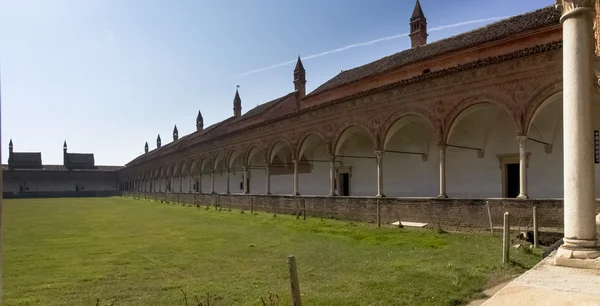 Certosa di Pavia, large garden — Stock Photo, Image