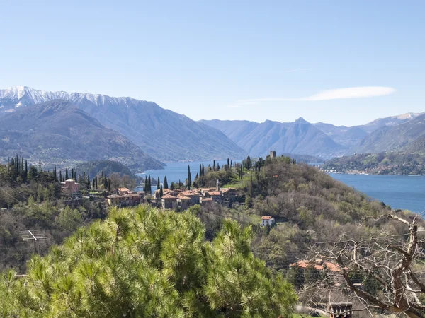 Panorama del Lago de Como, vista de Bellagio y Como rama — Foto de Stock