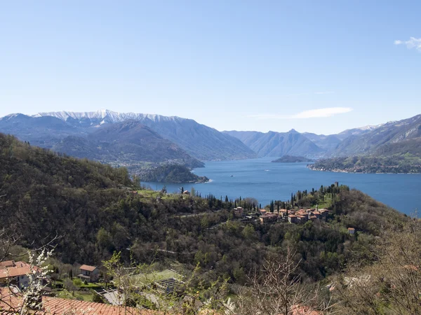 Panorama of Lake Como, view of Bellagio and Como branch — Stock Photo, Image