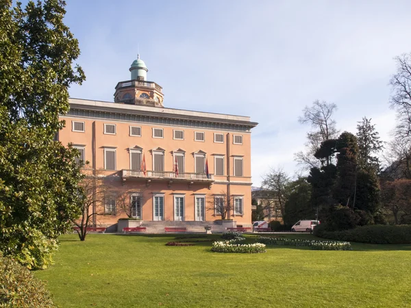 Lugano, Villa Ciani inuti den botaniska trädgården — Stockfoto