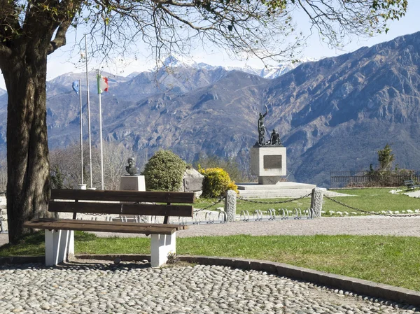 Monument in memory of cyclists Ghisallo — Stock Photo, Image