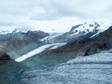 Zermatt, Switzerland: Image of the famous mountain called Catena del Monte Rosa and Cima Doufour