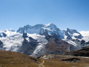 Zermatt, Switzerland: Image of the famous mountain called Catena del Monte Rosa and Cima Doufour