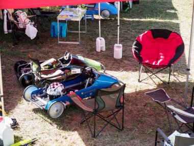 Avegno, İsviçre - 22 Eylül 2018: İsviçre Şampiyonası sabun kutusu yarışı