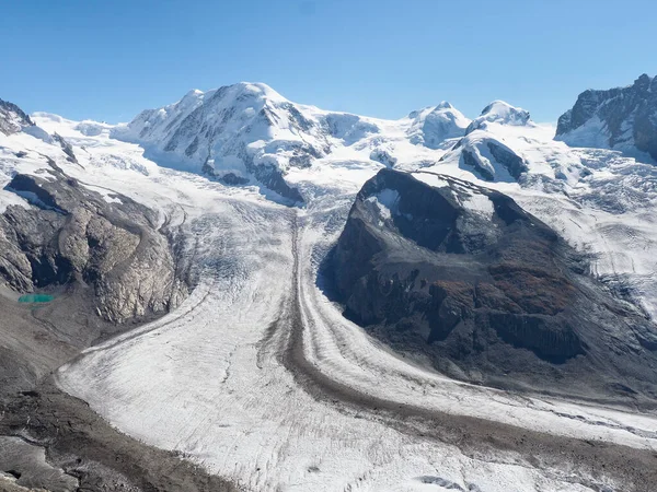 Zermatt, Switzerland: Image of the famous mountain called Catena del Monte Rosa and Cima Doufour