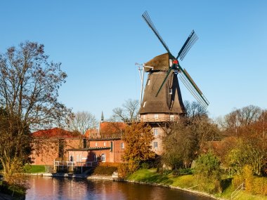 Hinte, traditional Dutch Windmill clipart