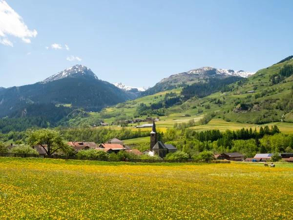 Vista del Lukomanierpass Walley — Foto de Stock