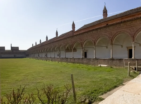 Certosa di Pavia, ampio giardino — Foto Stock