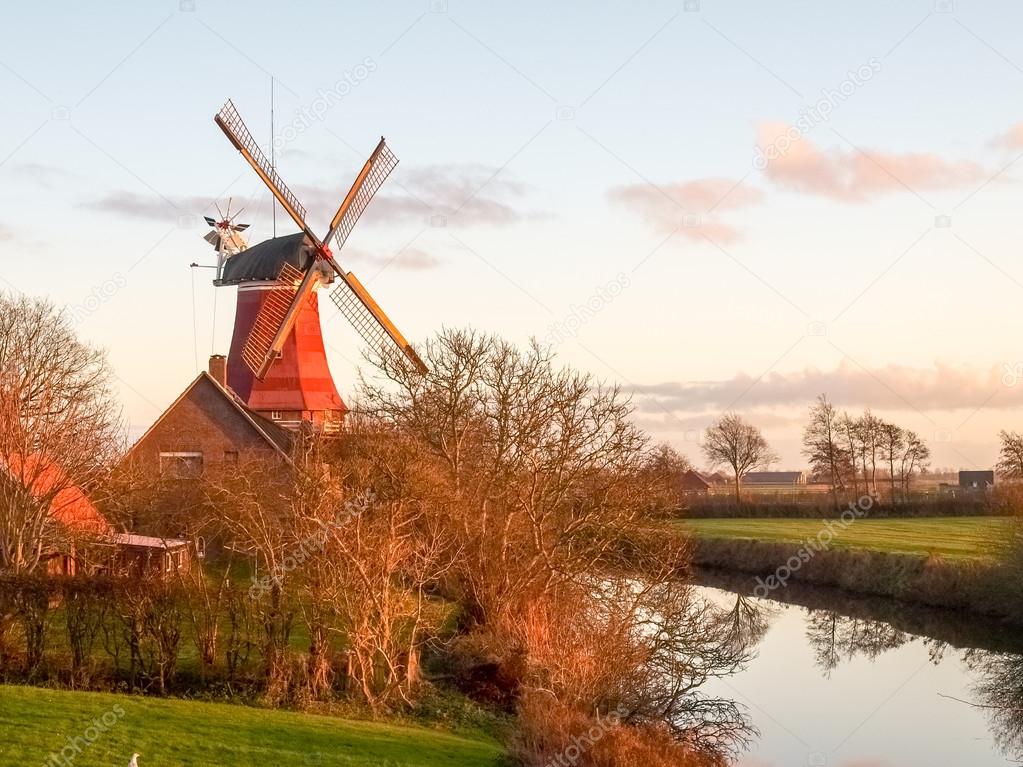 Greetsiel, traditional Windmill 